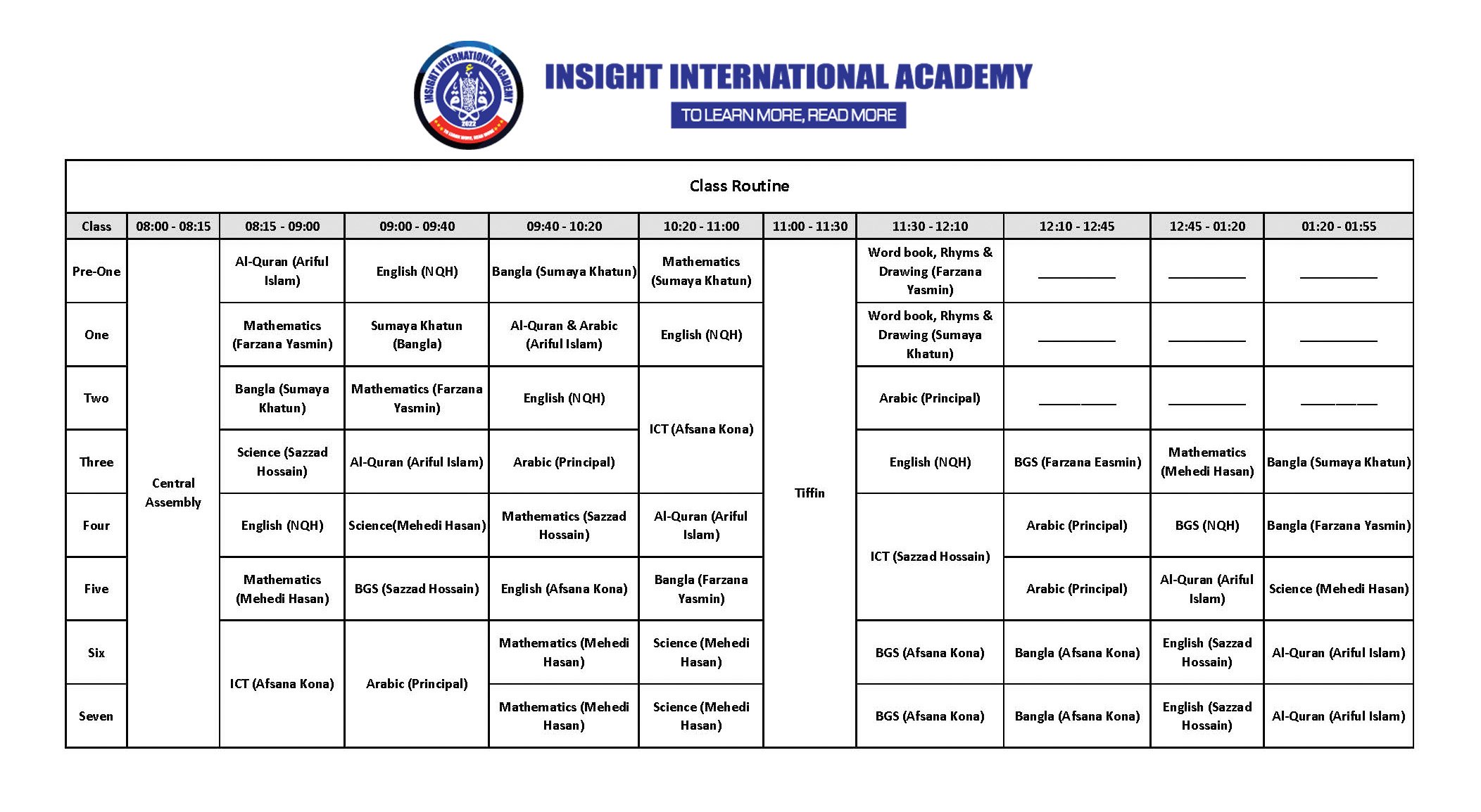 Class Routine-Oct24